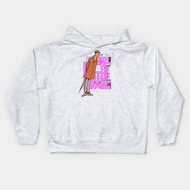 Jacques Tati, Comedy Genius! Kids Hoodie by Exploitation-Vocation